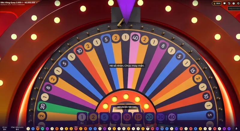 Bí quyết chơi Mega Wheel Five88 quay đâu trúng đó