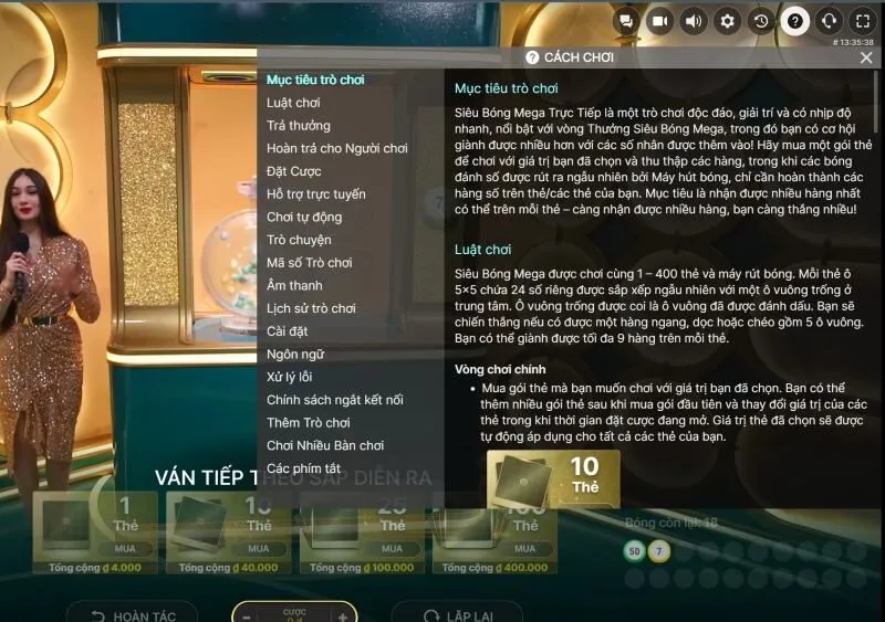 Hướng dẫn cách chơi Mega Ball Five88 